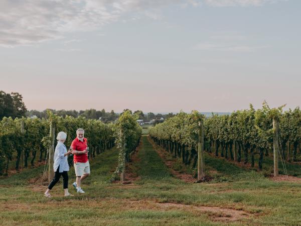 Couple at Winery in Lancaster, PA. Photo Credit: Discover Lancaster / Gabe McMullen